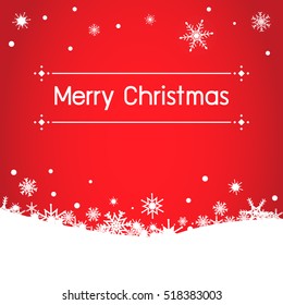 Christmas background with snow, vector illustration.