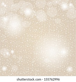 Christmas background with snowballs and lights