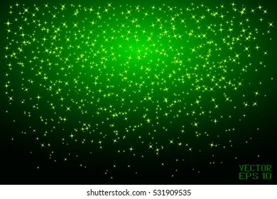 Christmas Background. Snowfall of Stars. Vector Illustration