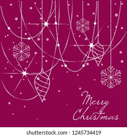 Christmas background with christmas snowflake