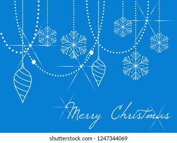 Christmas background with christmas snowflake