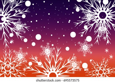Christmas Background with snowflake. Abstract Vector Illustration