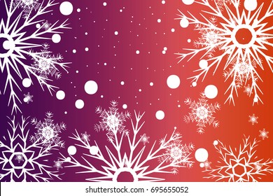 Christmas Background with snowflake. Abstract Vector Illustration