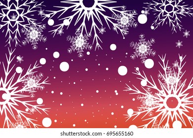 Christmas Background with snowflake. Abstract Vector Illustration