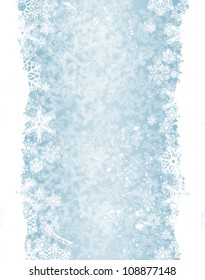  Christmas background with snowflake border