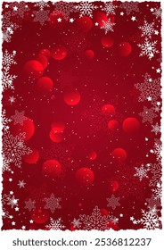 Christmas background with a snowflake border