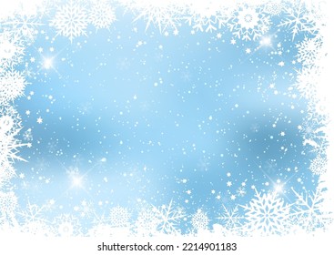 Fondo de Navidad con diseño de borde de copo de nieve