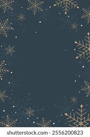Christmas background with a snowflake border design