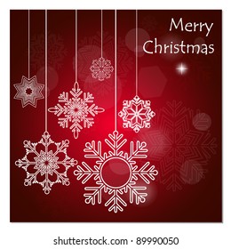 Christmas background with snowflake decoration.