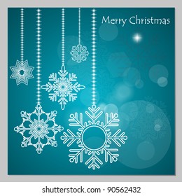 Christmas background with snowflake decoration