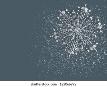 christmas background with snowflake. global colors used. layered vector