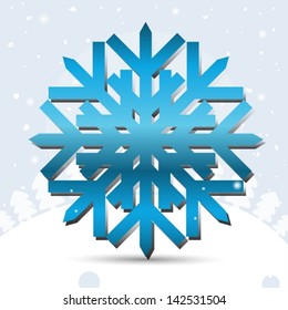 Christmas background with snowflake. Vector EPS10.