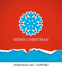 Christmas background with snowflake.  Vector illustration. Eps10.