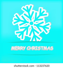 Christmas background with snowflake. Vector illustration.