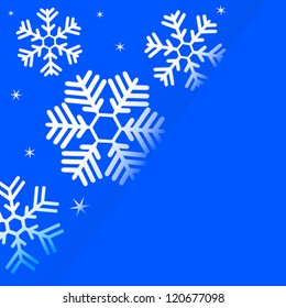 Christmas background with snowflake. Vector illustration.