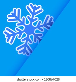Christmas background with snowflake. Vector illustration.
