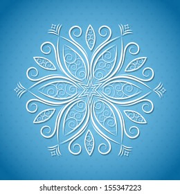 Christmas background with snowflake. Vector illustration. Eps10.