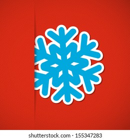 Christmas background with snowflake. Vector illustration. Eps10.