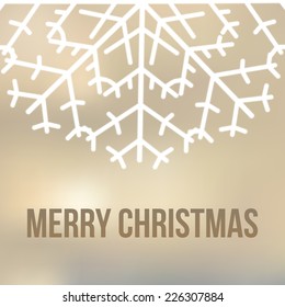 Christmas background with snowflake. Vector illustration