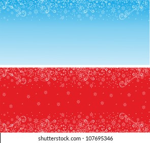 Christmas background with snowflakes
