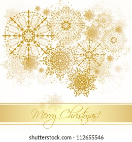 Christmas background with snowflakes