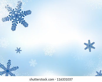 Christmas background with snowflakes