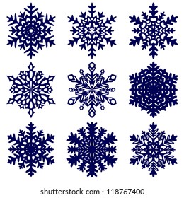 Fondo de Navidad. Copos de nieve.