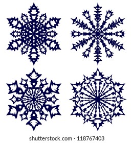 Weihnachtshintergrund. Schneeflocken.