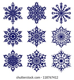 Fondo de Navidad. Copos de nieve.