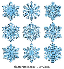 Fondo de Navidad. Copos de nieve.
