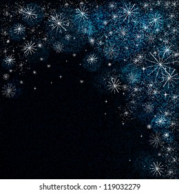 christmas background with snowflakes