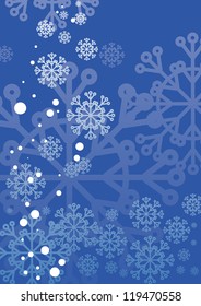 Christmas background with snowflakes