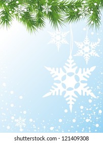 Christmas background with snowflakes