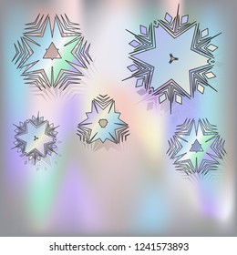 Christmas background with snowflakes.