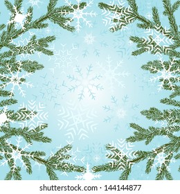 Christmas background with snowflakes.