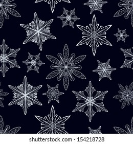 Christmas background with snowflakes.