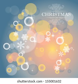 christmas background with snowflakes