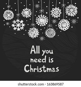 Christmas background with snowflakes