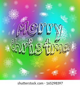Christmas background with snowflakes.