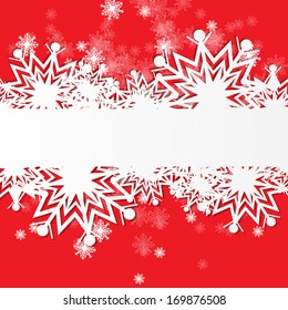 Christmas background with snowflakes