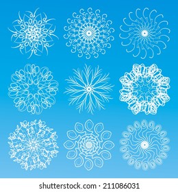 Christmas background with snowflakes
