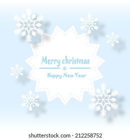Christmas background with snowflakes
