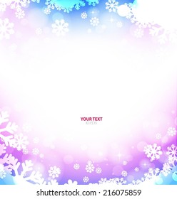 Christmas background with snowflakes