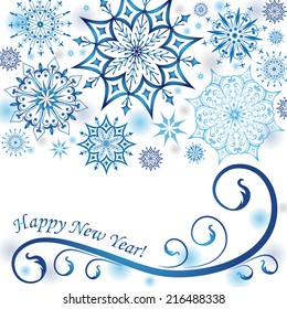 Christmas background with snowflakes