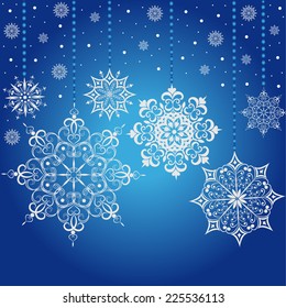 Christmas background with snowflakes