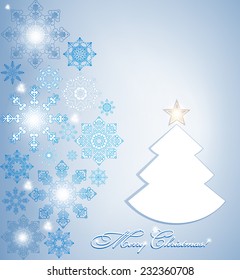 Weihnachtshintergrund mit Schneeflocken