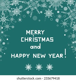 Christmas background with snowflakes