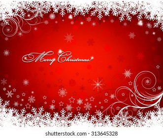 Fondo de Navidad con copos de nieve 