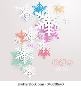 Christmas background with snowflakes 