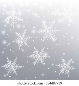 Christmas background with snowflakes